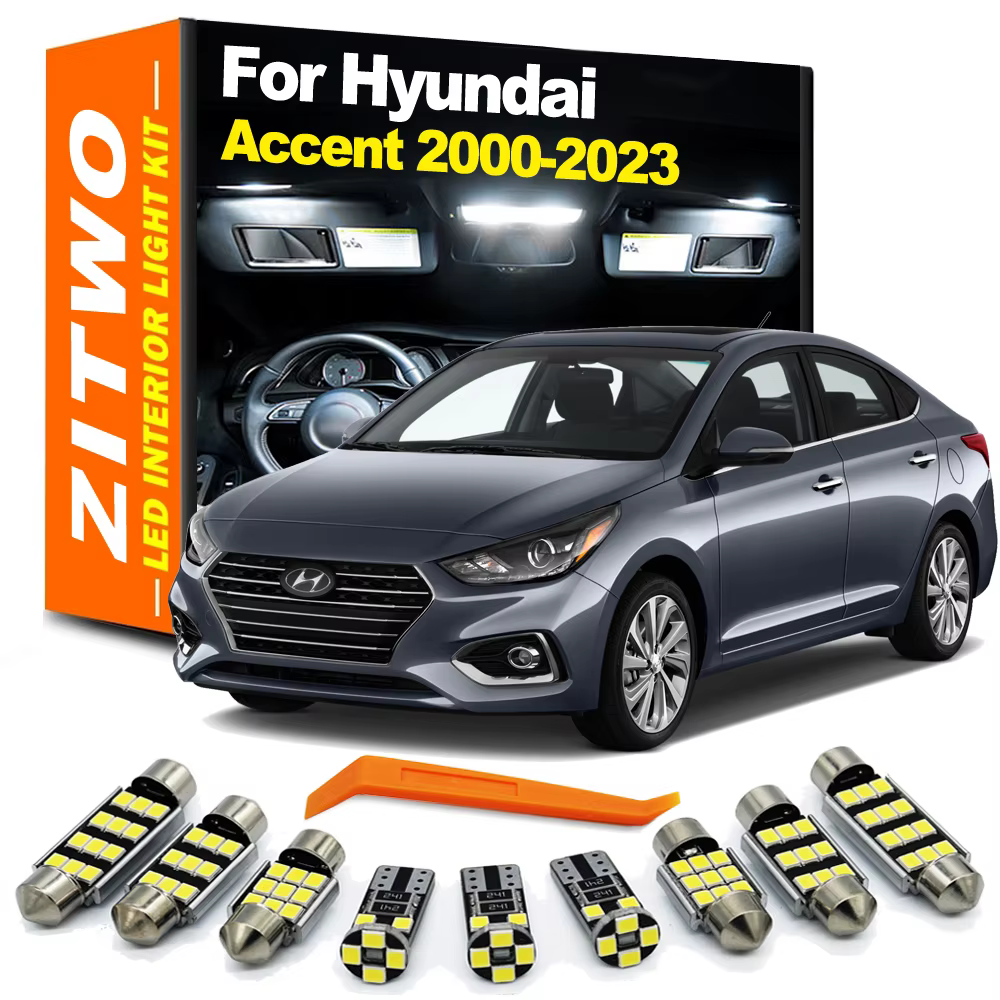 ZITWO Kit de luces LED CANBUS para matrícula Hyundai Accent 2000-2023