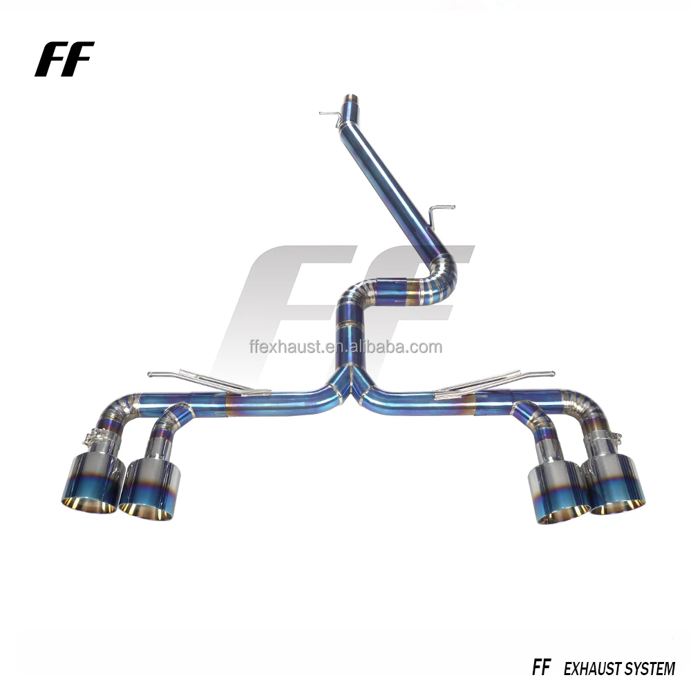 Escape catback de titanio para VW Golf R MK7 MK7.5 MK8 2.0 T 2019-2022 - imagen 2