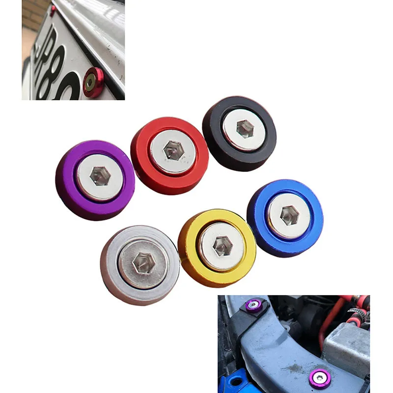 Arandela de aluminio M6 para matrícula y guardabarros Honda Nissan BMW - imagen 5