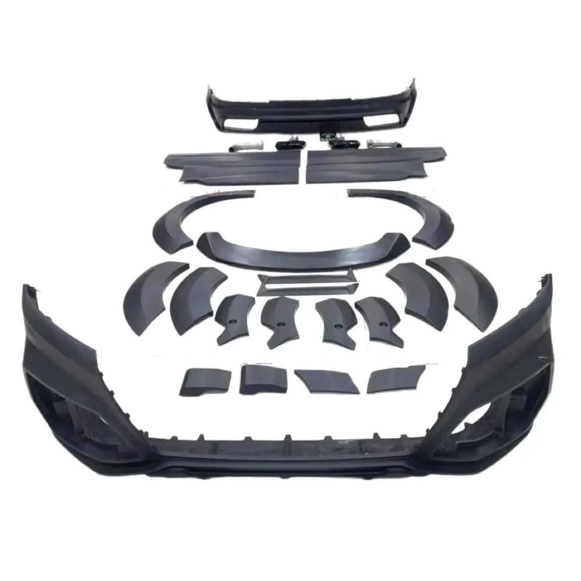 Kit de cuerpo de resina, conjunto de labio de parachoques delantero y trasero para Audi Q7 2016-2019, falda lateral de guardabarros Eyerbrow modificada, accesorios para automóviles