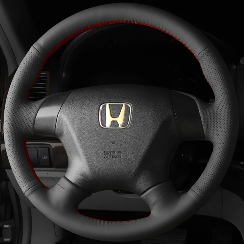 Cubierta de volante trenzada – cuero genuino para Honda Accord 7ª gen y Odyssey - imagen 2