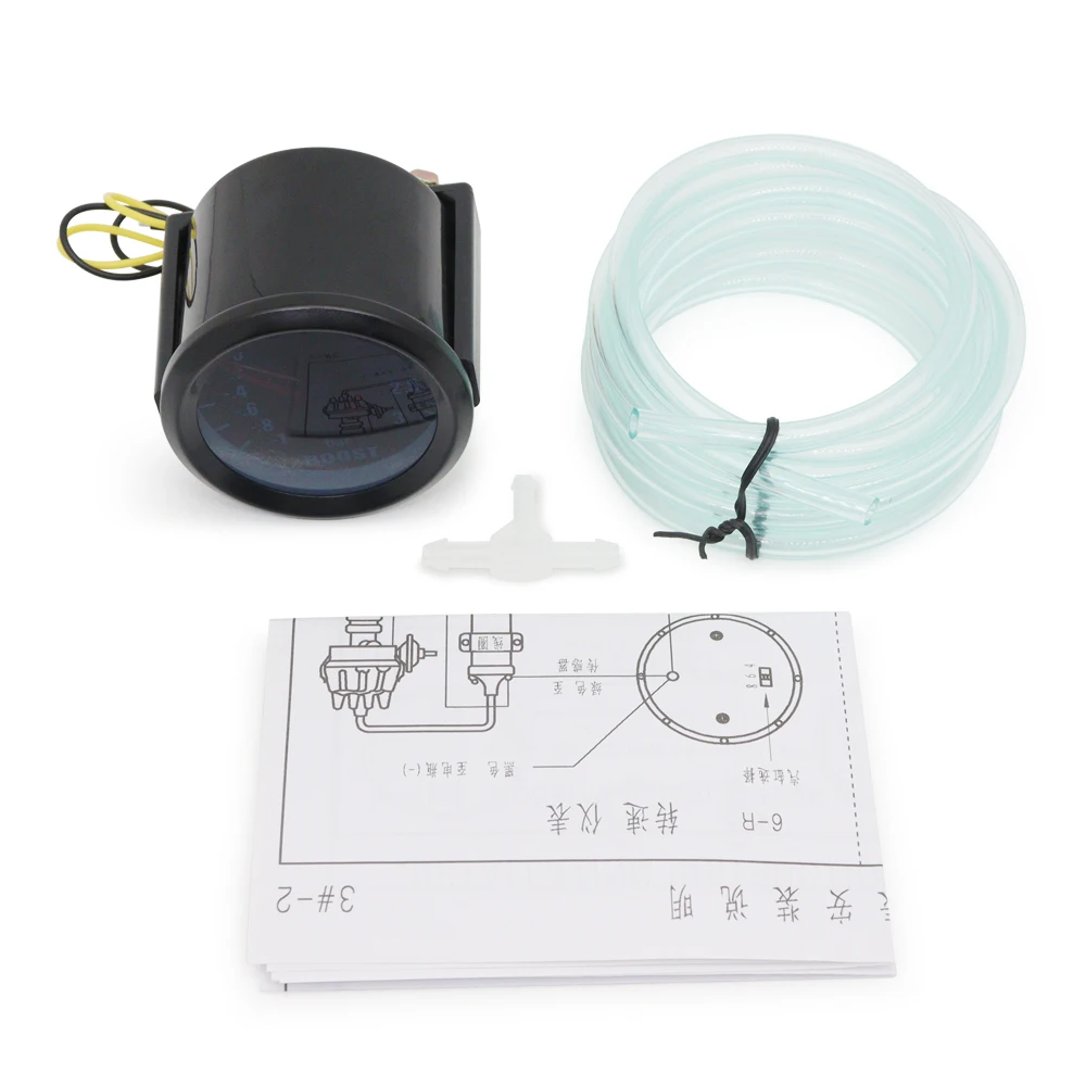 Medidor turbo boost 52mm 3,0 BAR LED azul universal - imagen 2