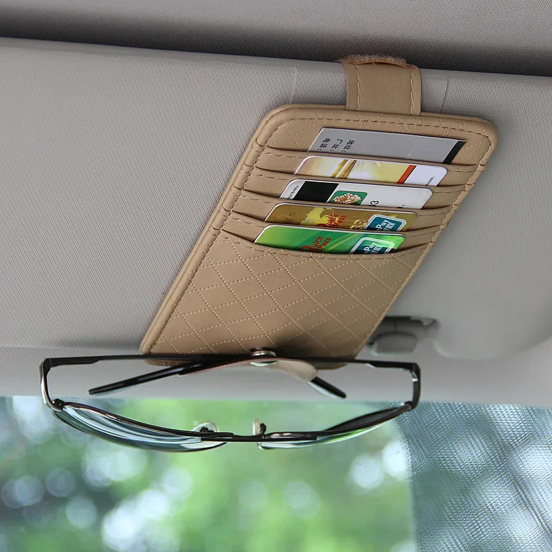 Organizador de parasol para coche con portagafas y tarjetero - imagen 2