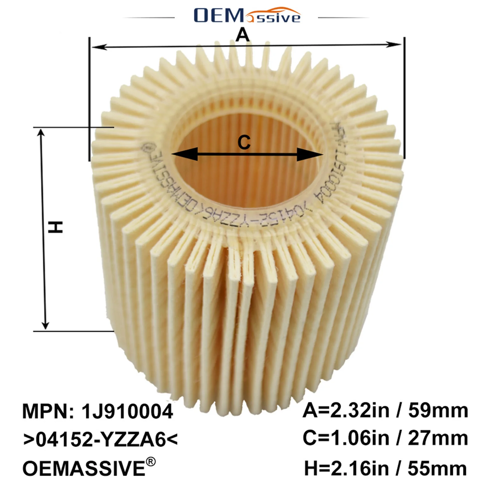 Filtro de aceite Toyota Prius 2ZR-FXE híbrido 2009-2019 - imagen 3