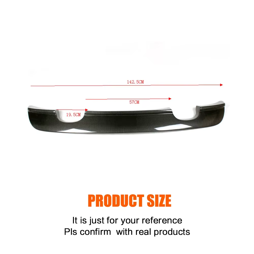 Difusor trasero fibra de carbono Golf 5 MK5 GTI 2005-2008 escape cuádruple - imagen 3