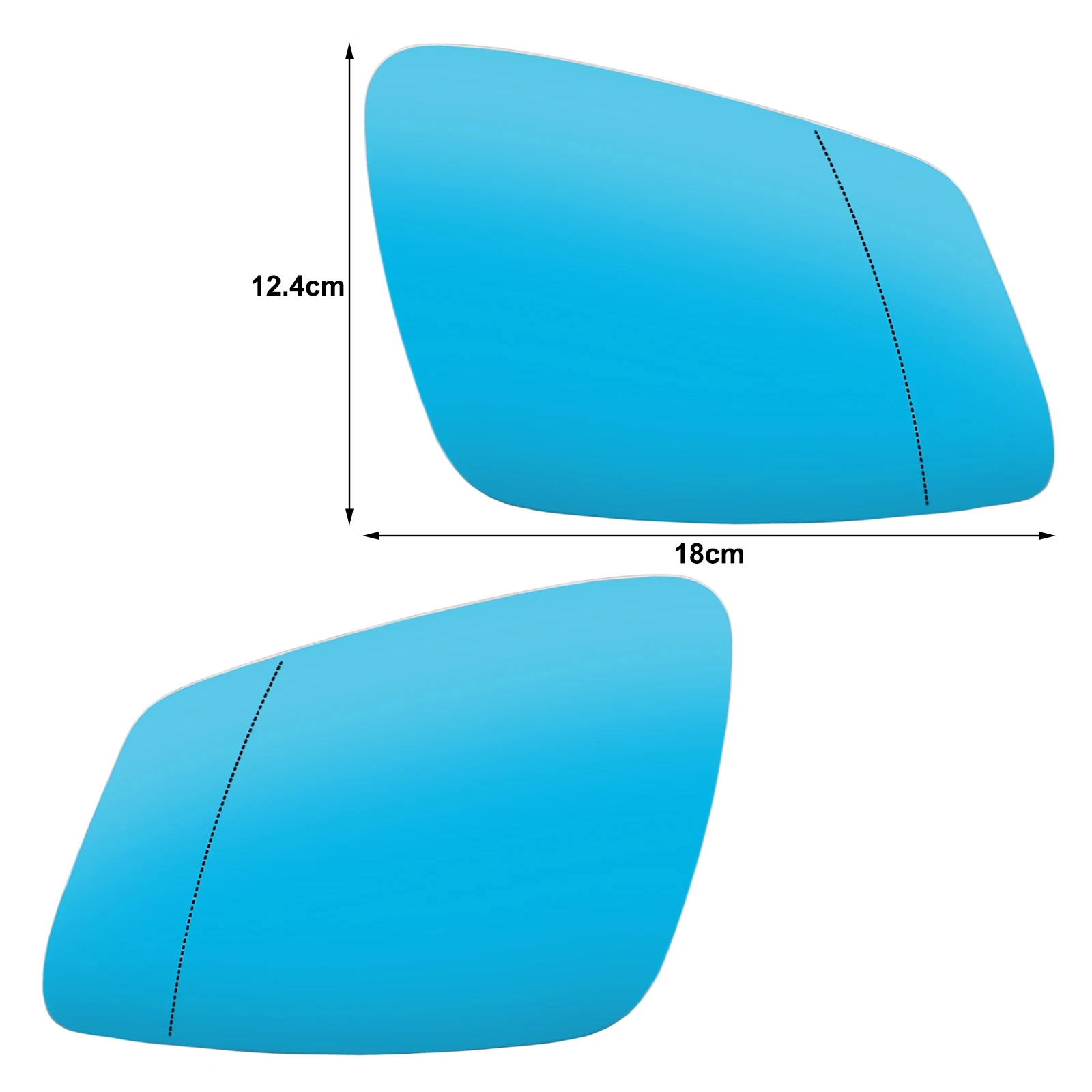 Adhesivo para espejo retrovisor gran angular azul BMW 1, 3, 5 y X1 - imagen 2