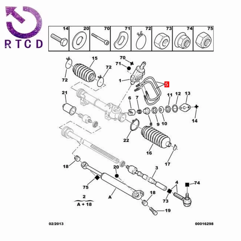 Tubo de dirección de cilindro de potencia OEM 4020 4G para Peugeot
