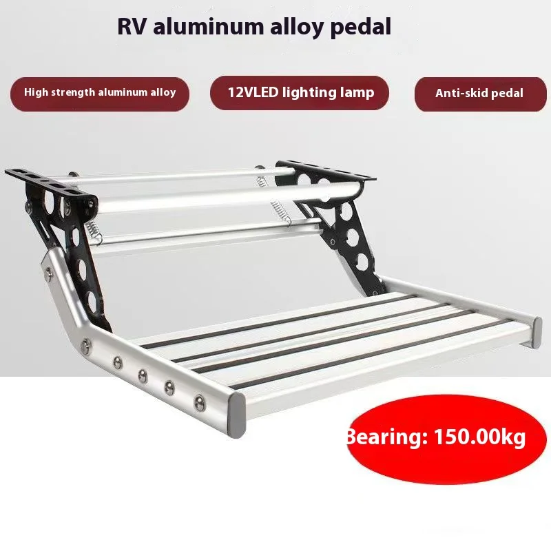 Escalón plegable caravana aluminio doble capa – accesorio para RV y Camper - imagen 2