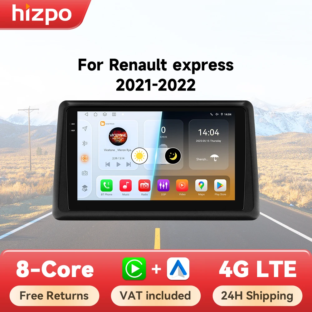 Hizpo Snapdragon 6115 Radio multimedia para Renault Express 2021-2022