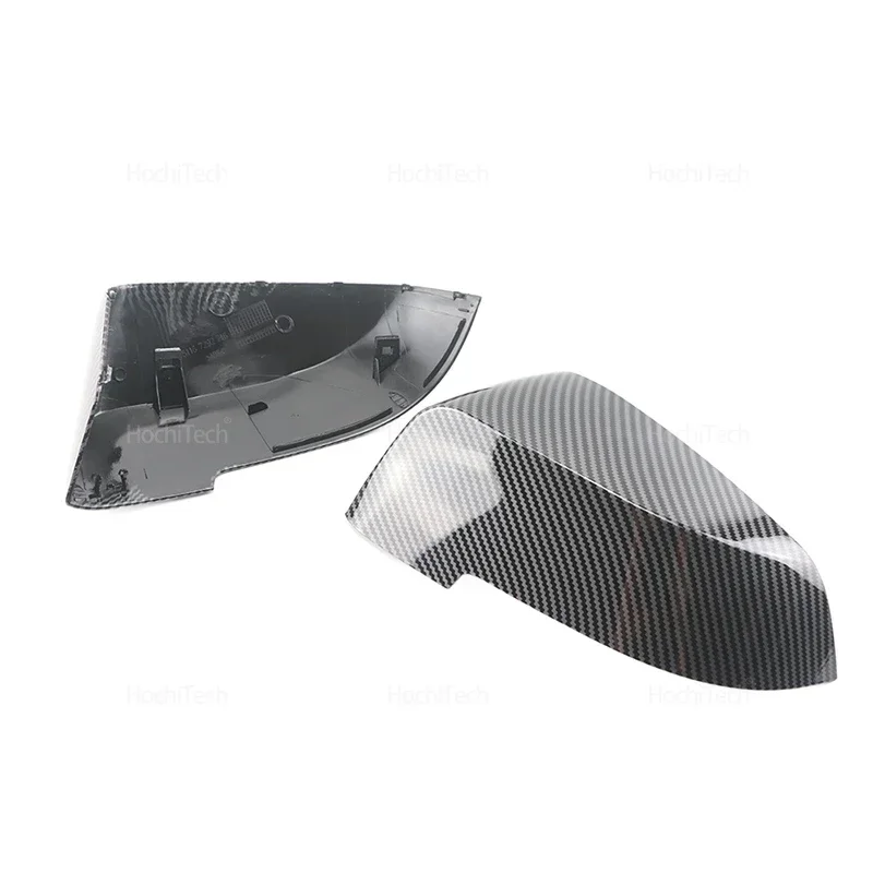 Tapas espejo fibra carbono BMW Serie 5 6 7 F10-F13 F01-F04 LCi negro brillante - imagen 5
