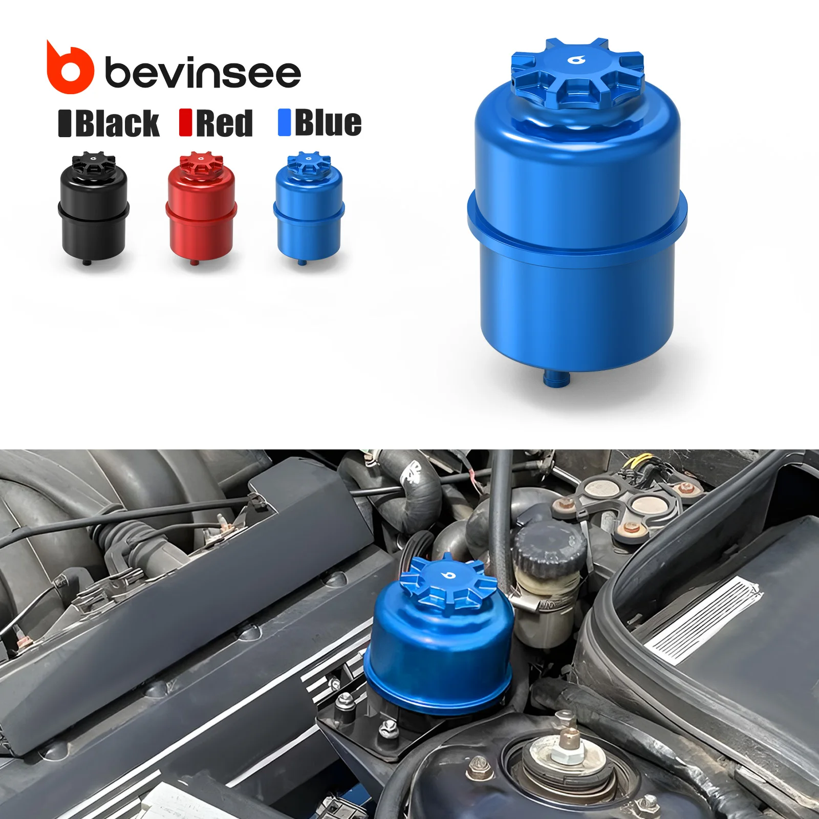 Depósito dirección asistida BEVINSEE para BMW E46 E90 E60 y Mini R50