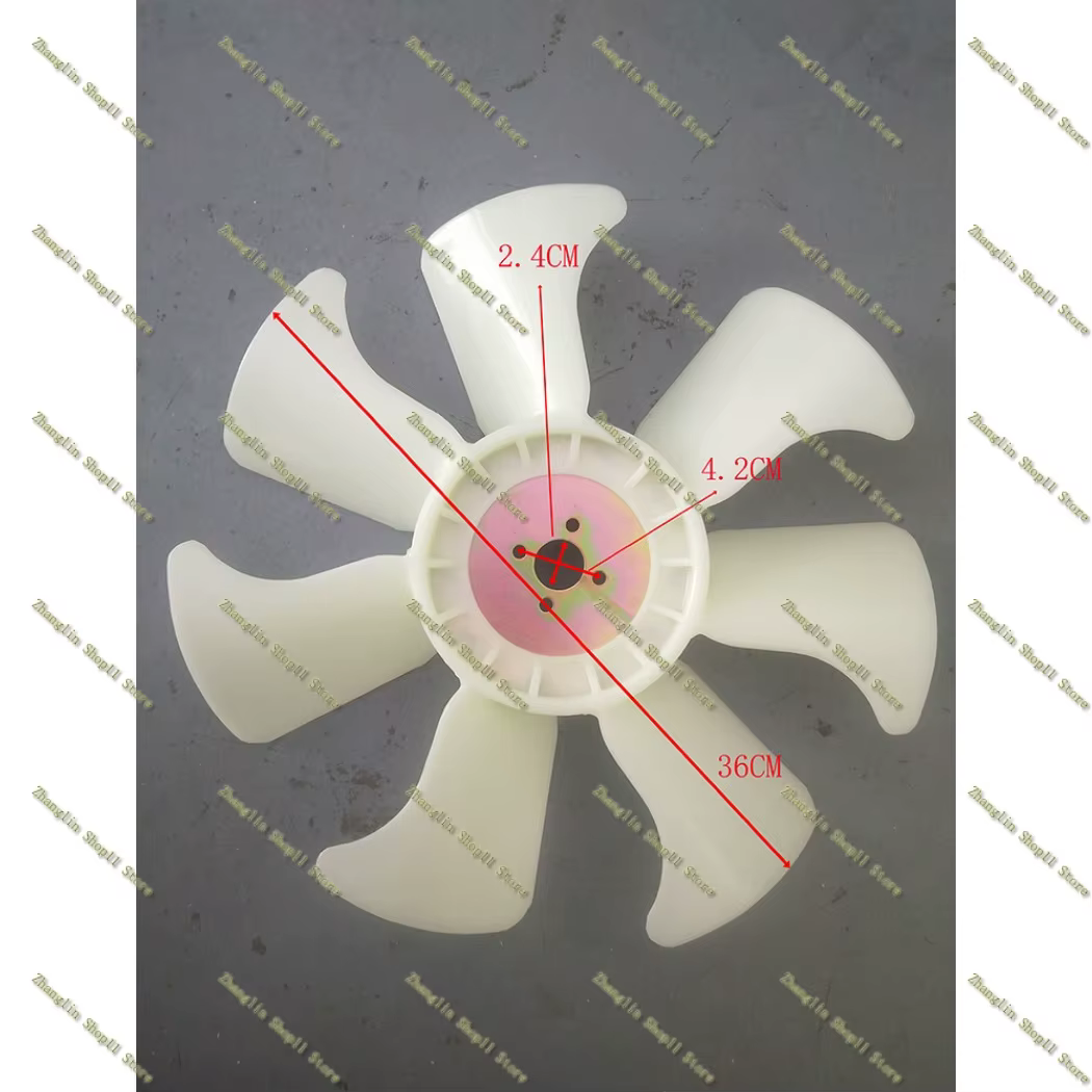 Aspa del ventilador de refrigeración Kubota D1105 para U30/35-3 - imagen 2