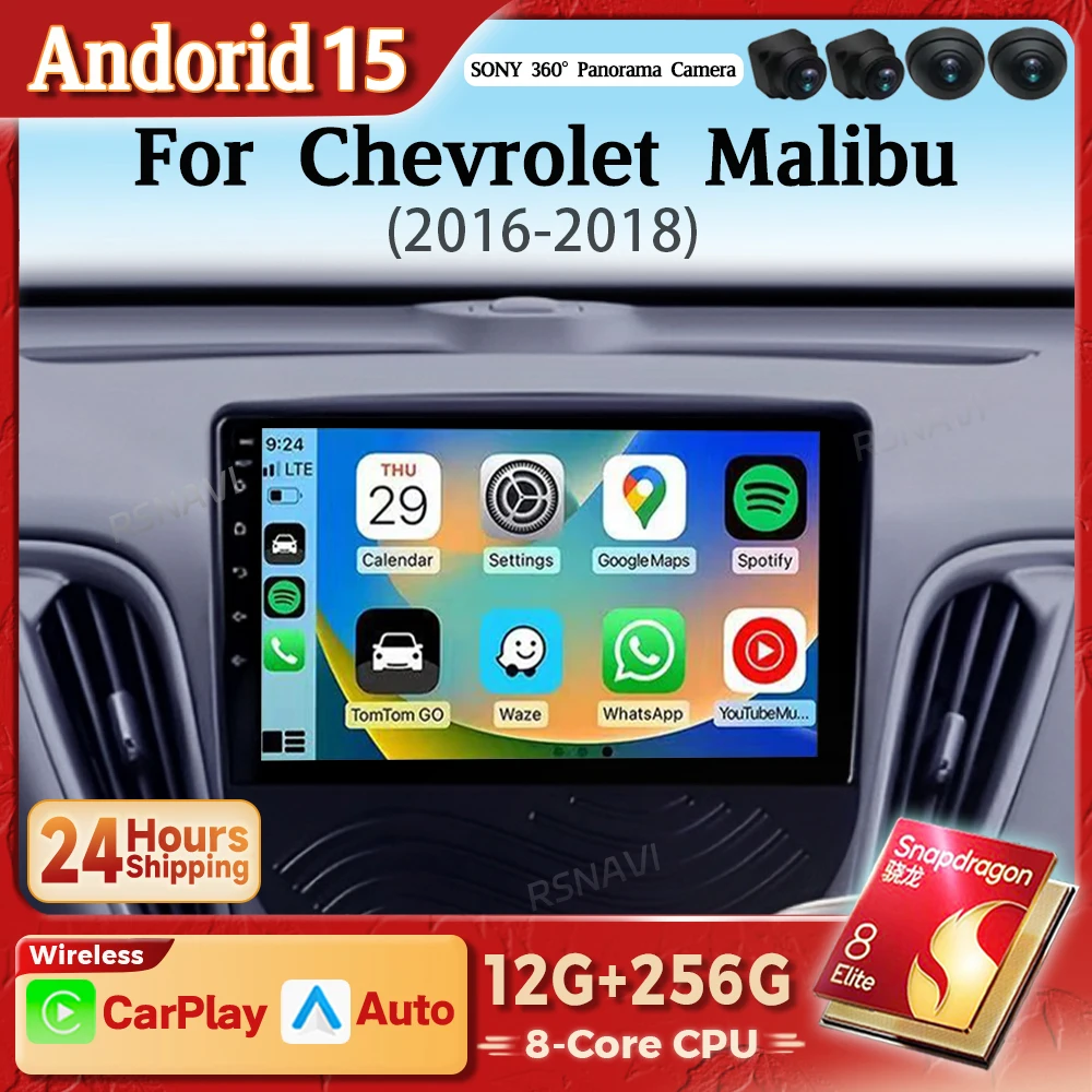 Autoradio Android CarPlay 2K Chevrolet Malibu XL 2016-2018