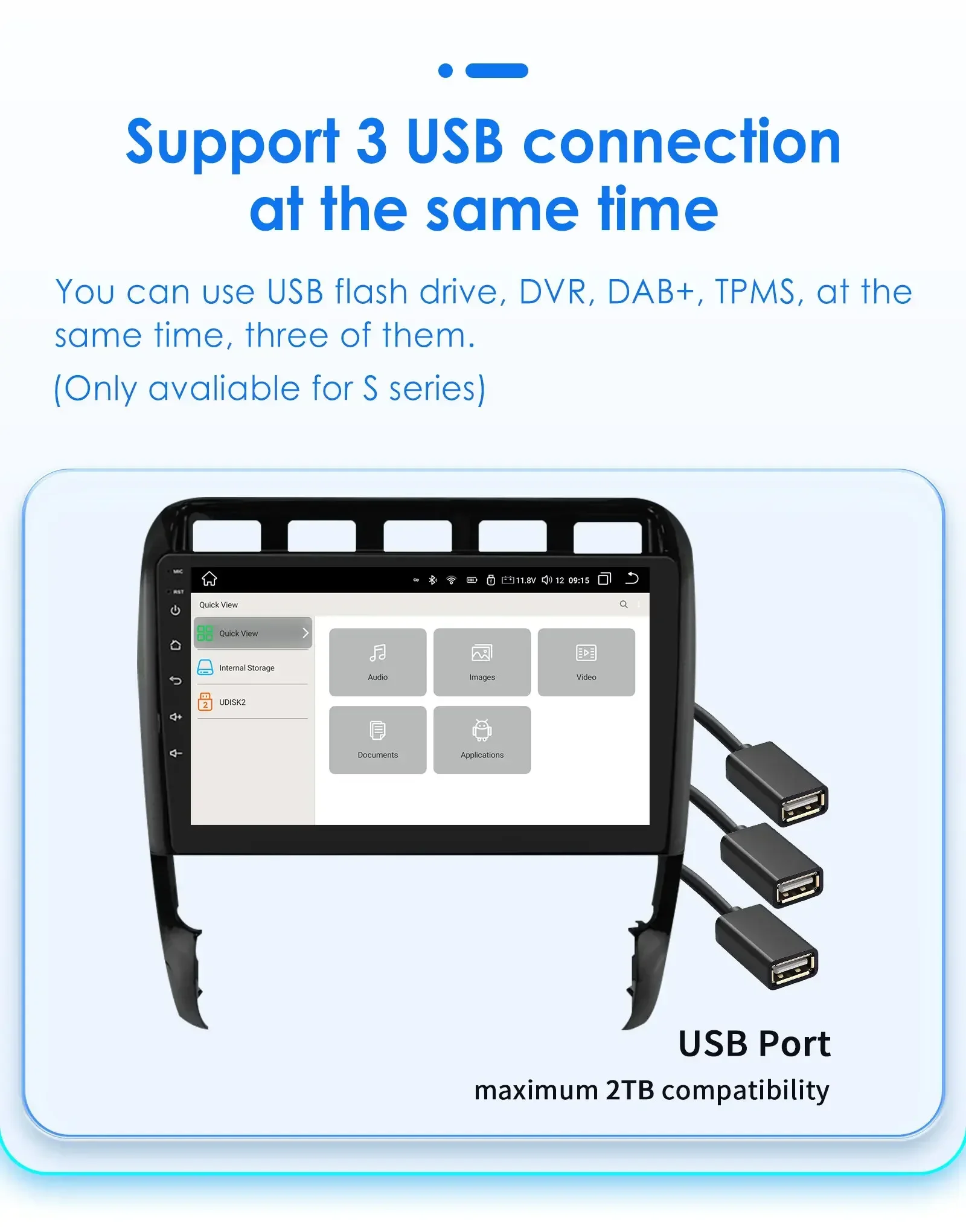 Autoradio Android 13 Hizpo para Porsche Cayenne (2002-2010) 2DIN 4G CarPlay sin DVD - imagen 3