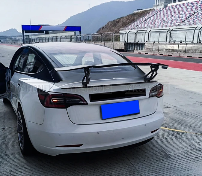 2015-2021 para Tesla Model 3 S X Spoiler modelo S alerón trasero del maletero Material de fibra de carbono Real modelo accesorios para automóviles - imagen 2