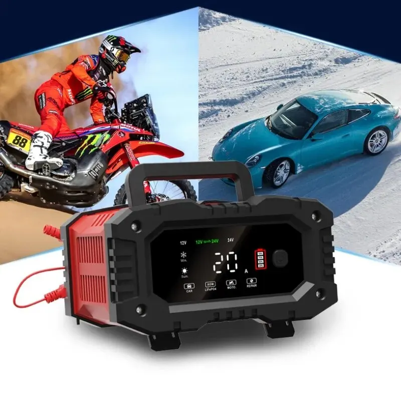 Cargador inteligente 12/24 V para coche y moto, AGM, GEL y LiFePO4 - imagen 2