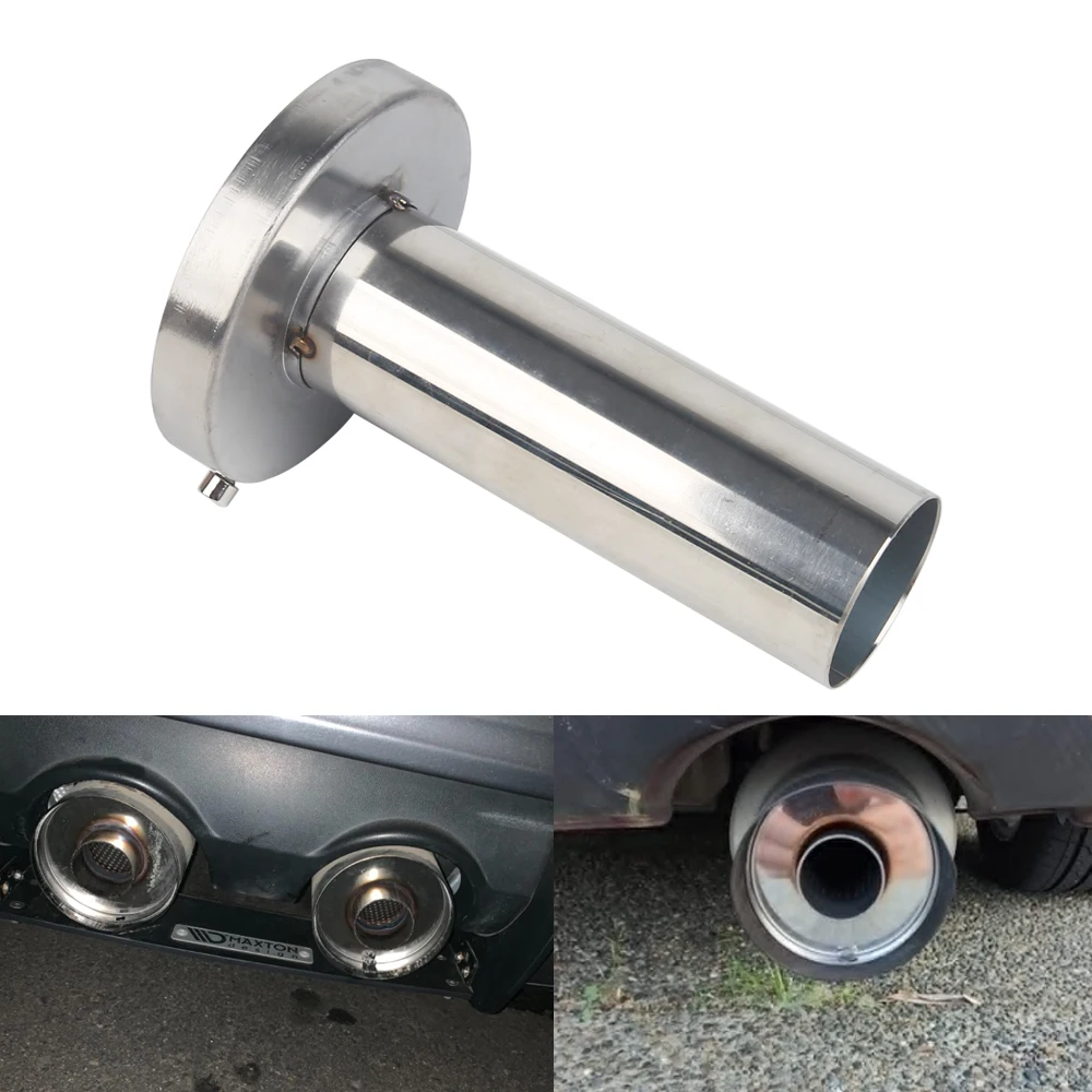 Silenciador escape cromado universal - 85 a 110 mm - imagen 2