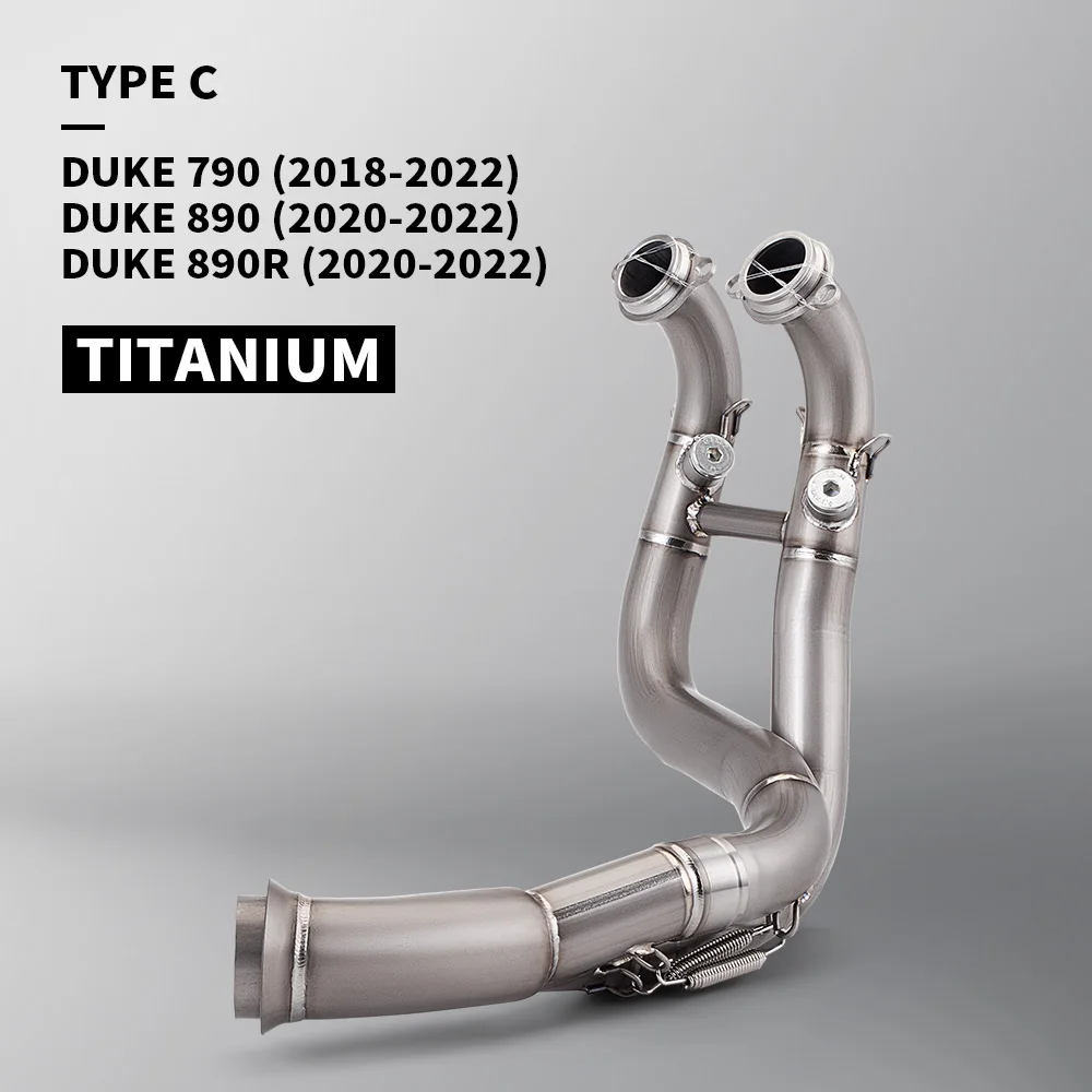 Silenciador de titanio con tubo frontal de escape para KTM Duke 790 y 890