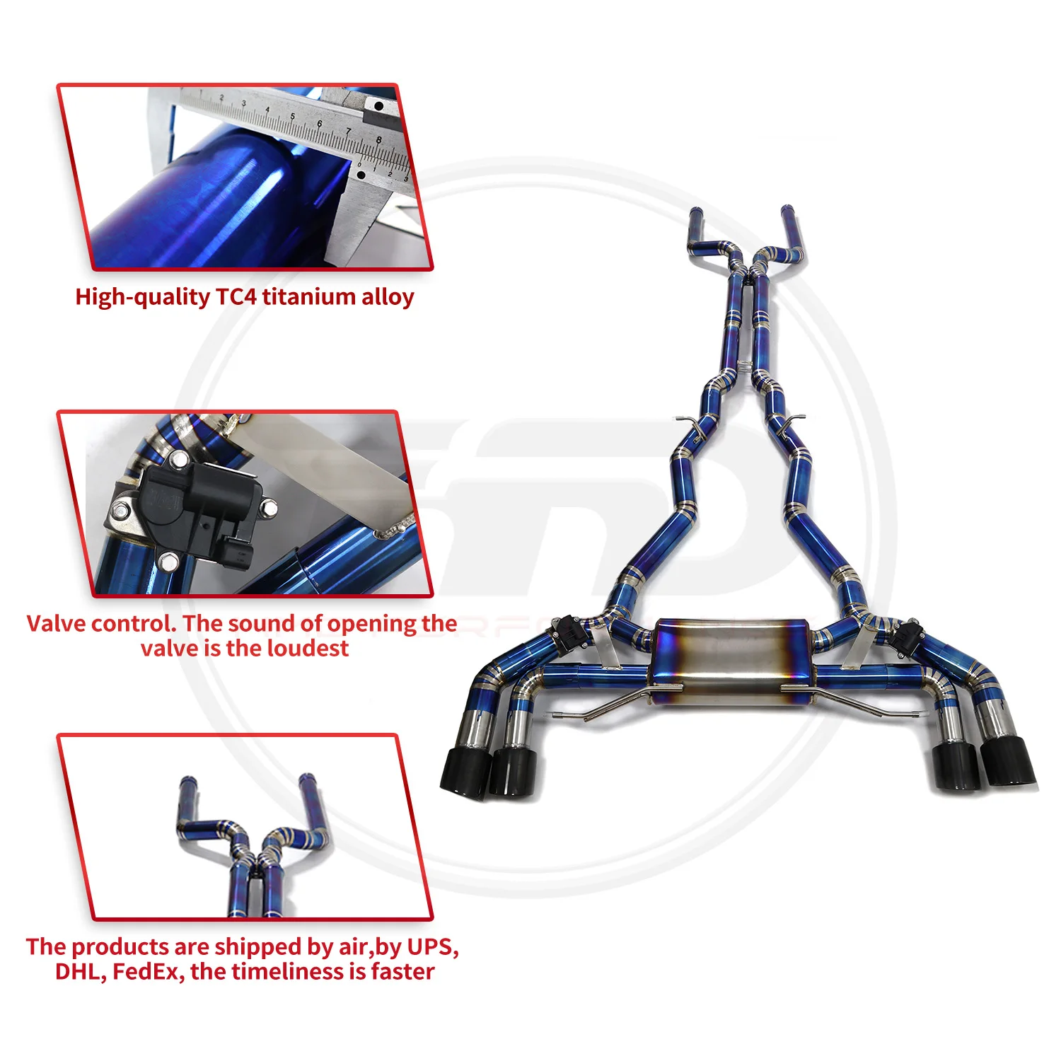Sistema de escape catback HMD titanio válvula electrónica BMW M5 F90 - imagen 3