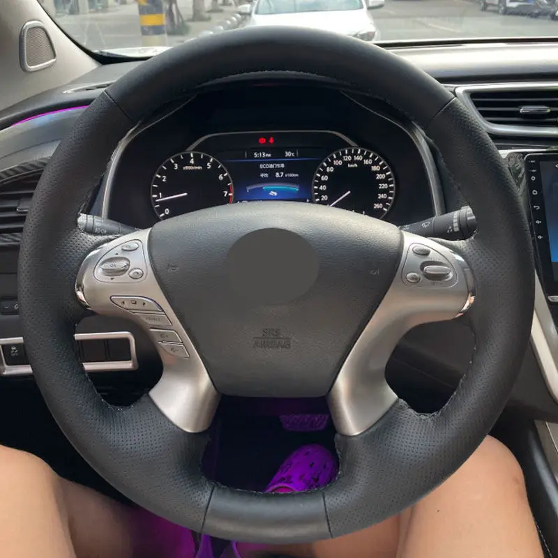 Funda de volante de microfibra perforada para Nissan e Infiniti