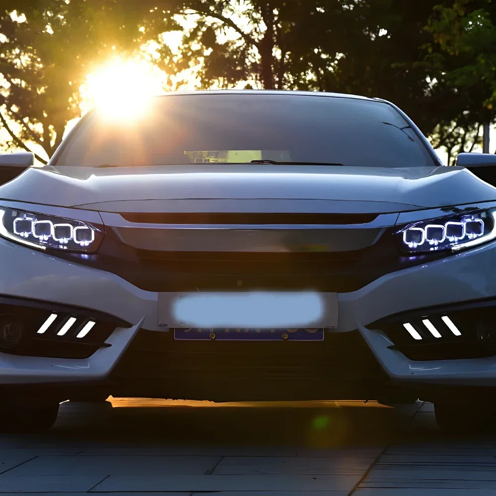Conjunto faros LED Honda Civic X 10ª 2016-2021, estilo Bugatti - imagen 2