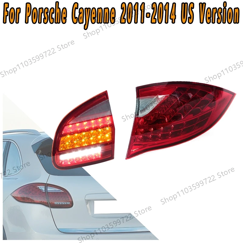 Para Porsche Cayenne 2011 2012 2013 2014 versión estadounidense luz trasera de freno de coche luz de marcha atrás luz de giro luz de advertencia de conducción