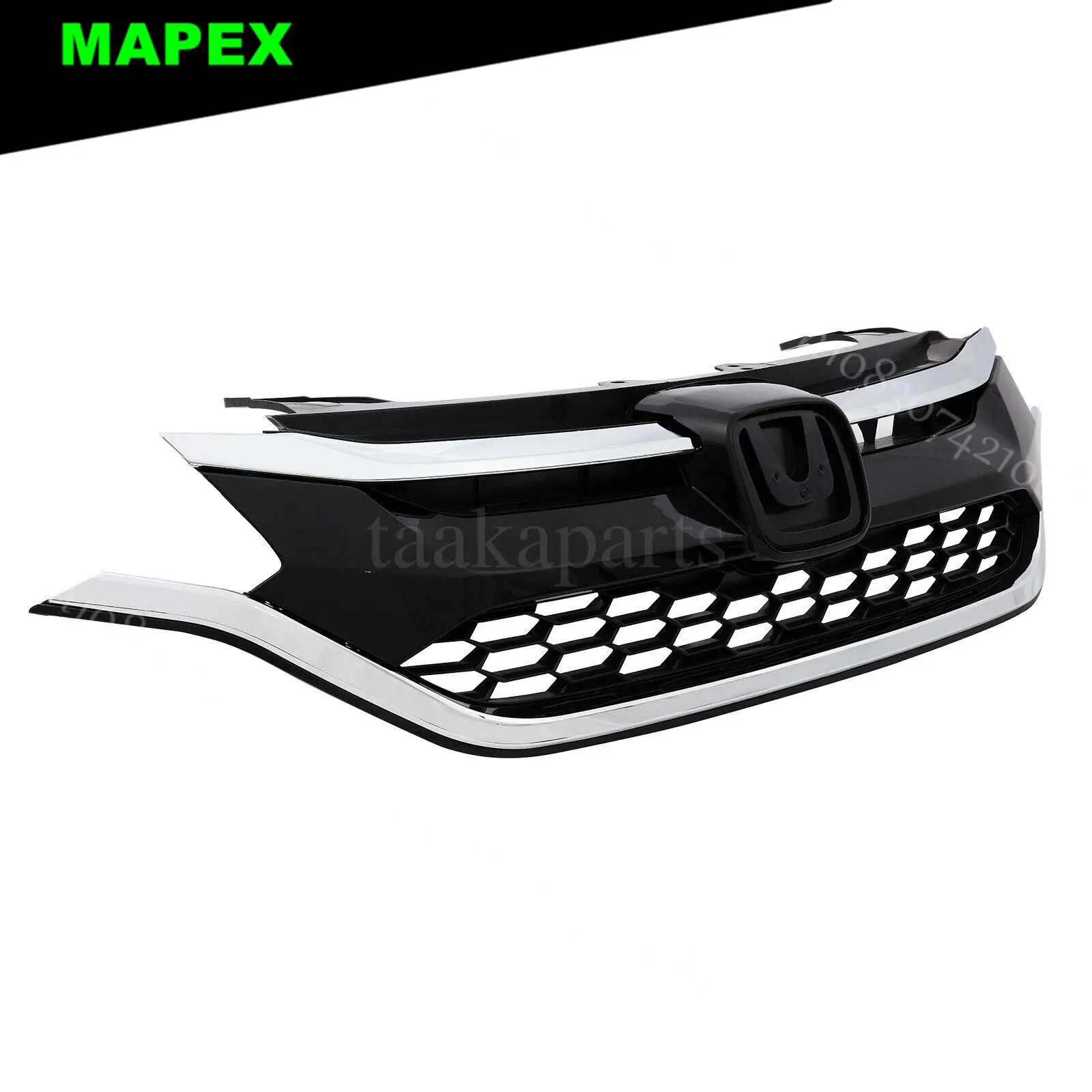 Parrilla delantera cromada de panal para Honda CR-V 2015-2016 - imagen 2