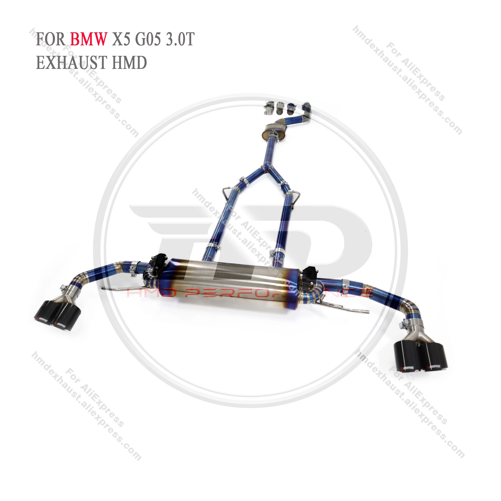 Sistema de escape catback de titanio para BMW X5 X6 G05 G06