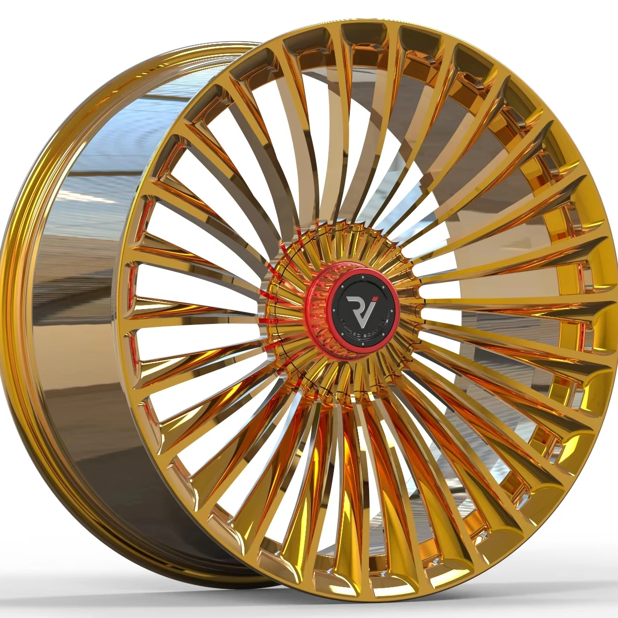 Llantas de aleación 19\" 5x112 cromadas oro –Mercedes GLS S CLS CLA - imagen 2
