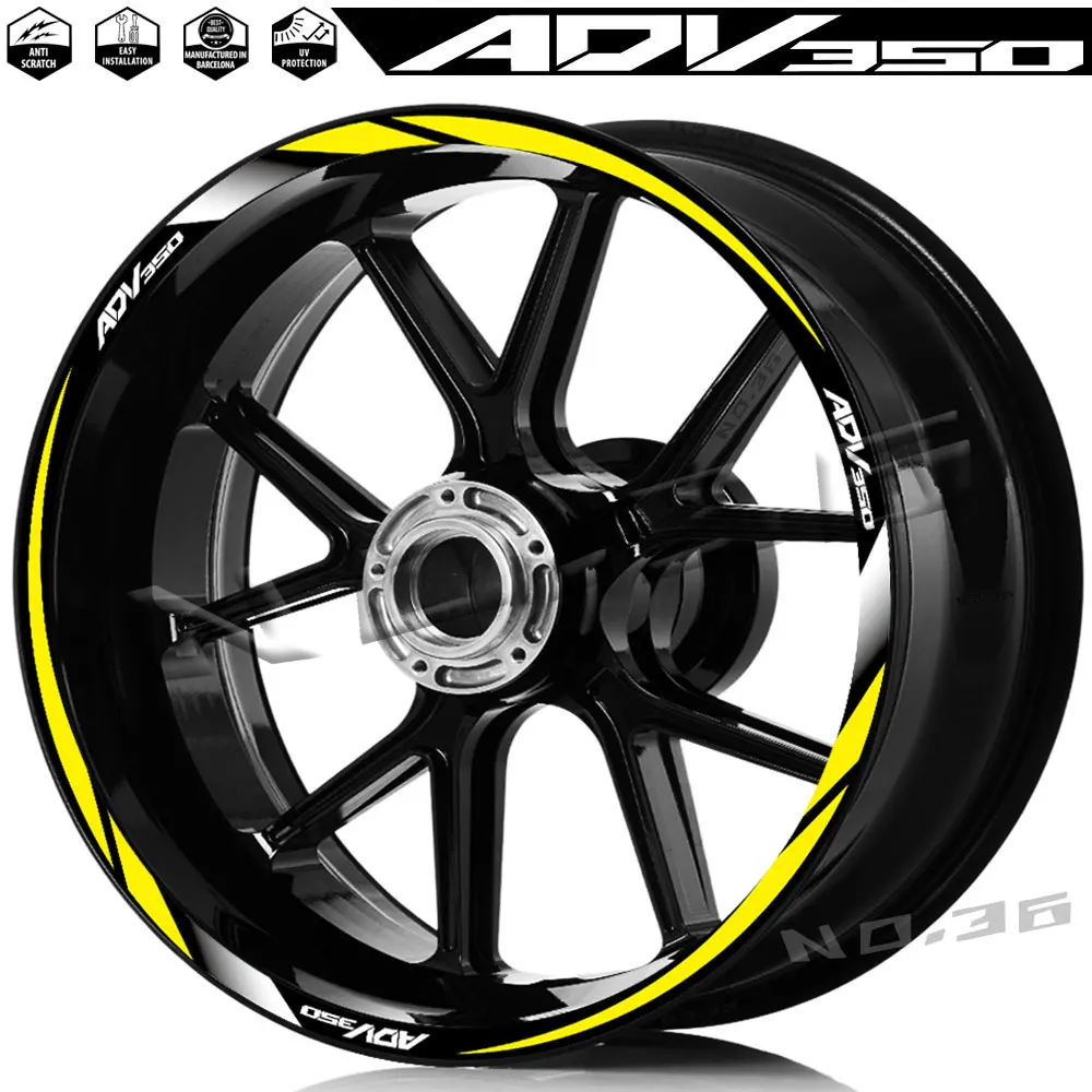 Pegatinas reflectantes llanta moto ADV 350 - imagen 4