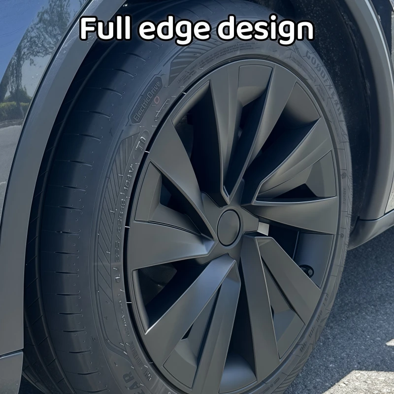 XINLIN 4 Uds 19 pulgadas para Tesla Model Y Juniper 2025 cubierta de rueda rendimiento reemplazo tapacubos de rueda accesorios de cubierta de llanta completa - imagen 4