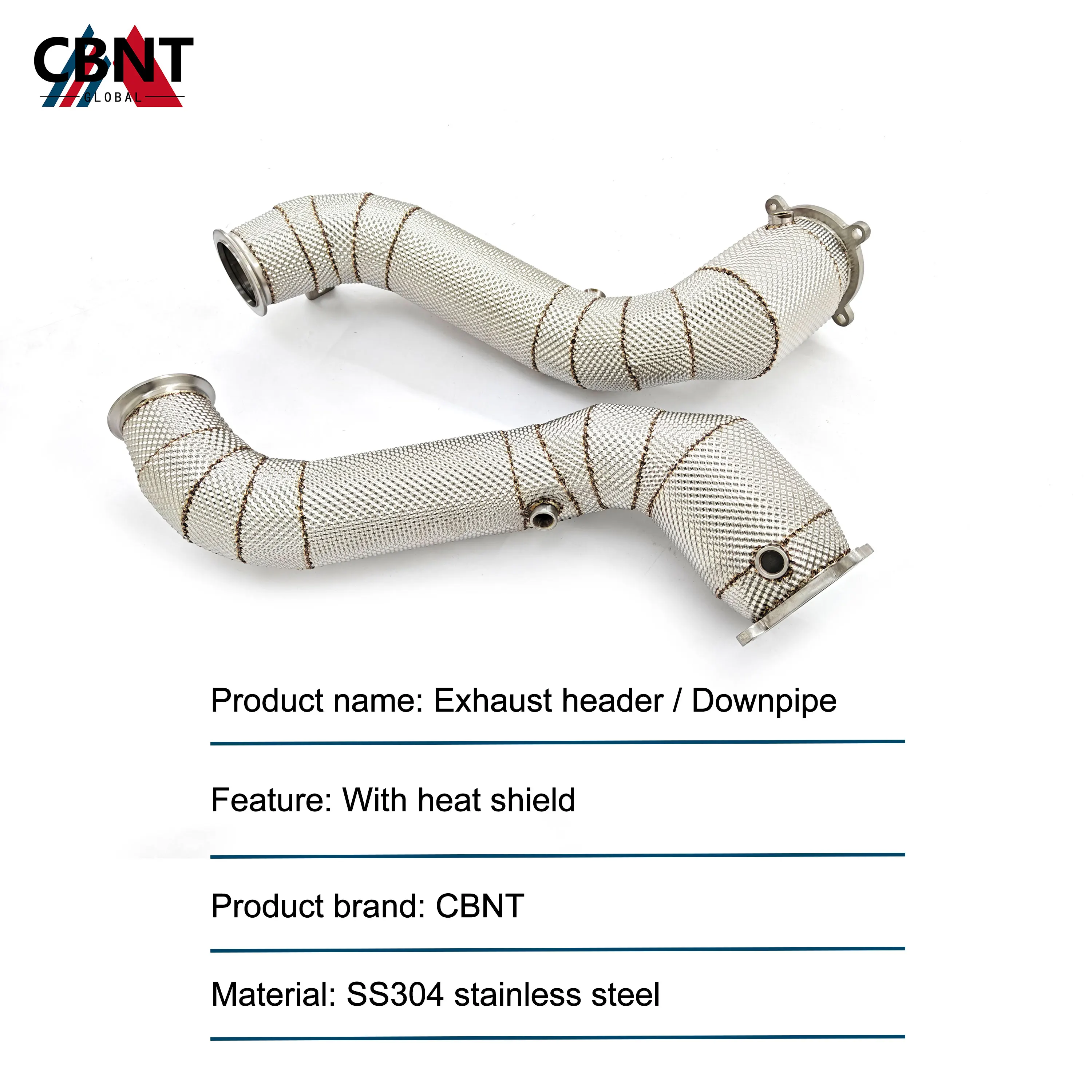Bajante escape CBNT para McLaren 720S 4.0T – Downpipe SS304 - imagen 2