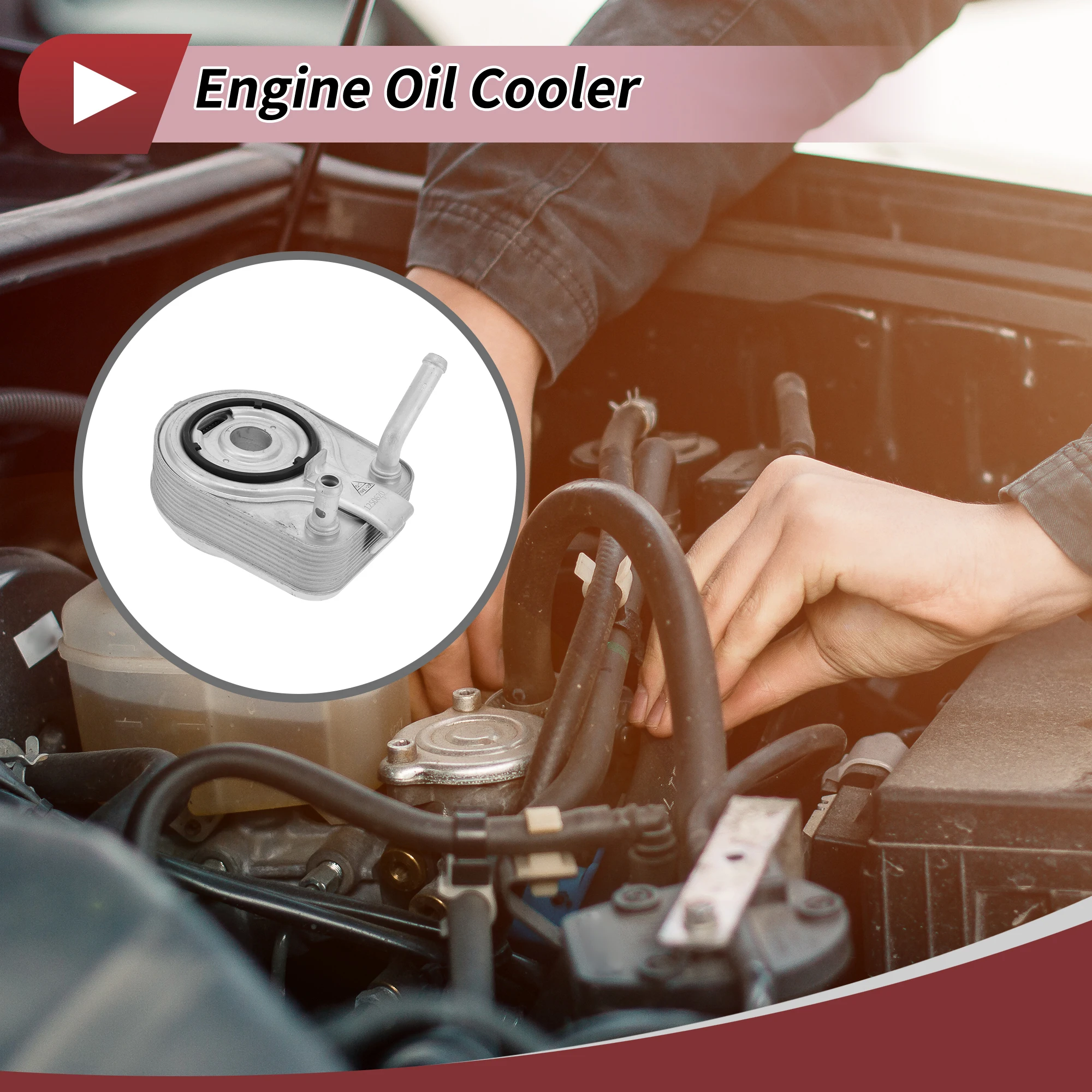 UXCELL Enfriador de aceite de motor para Hyundai Elantra 2021-2023 No.2641003HA0/26410-03HA0 1 pieza - imagen 2