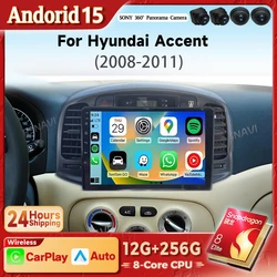 Estéreo con Android Auto y CarPlay DSP para Hyundai Accent 2006-2011