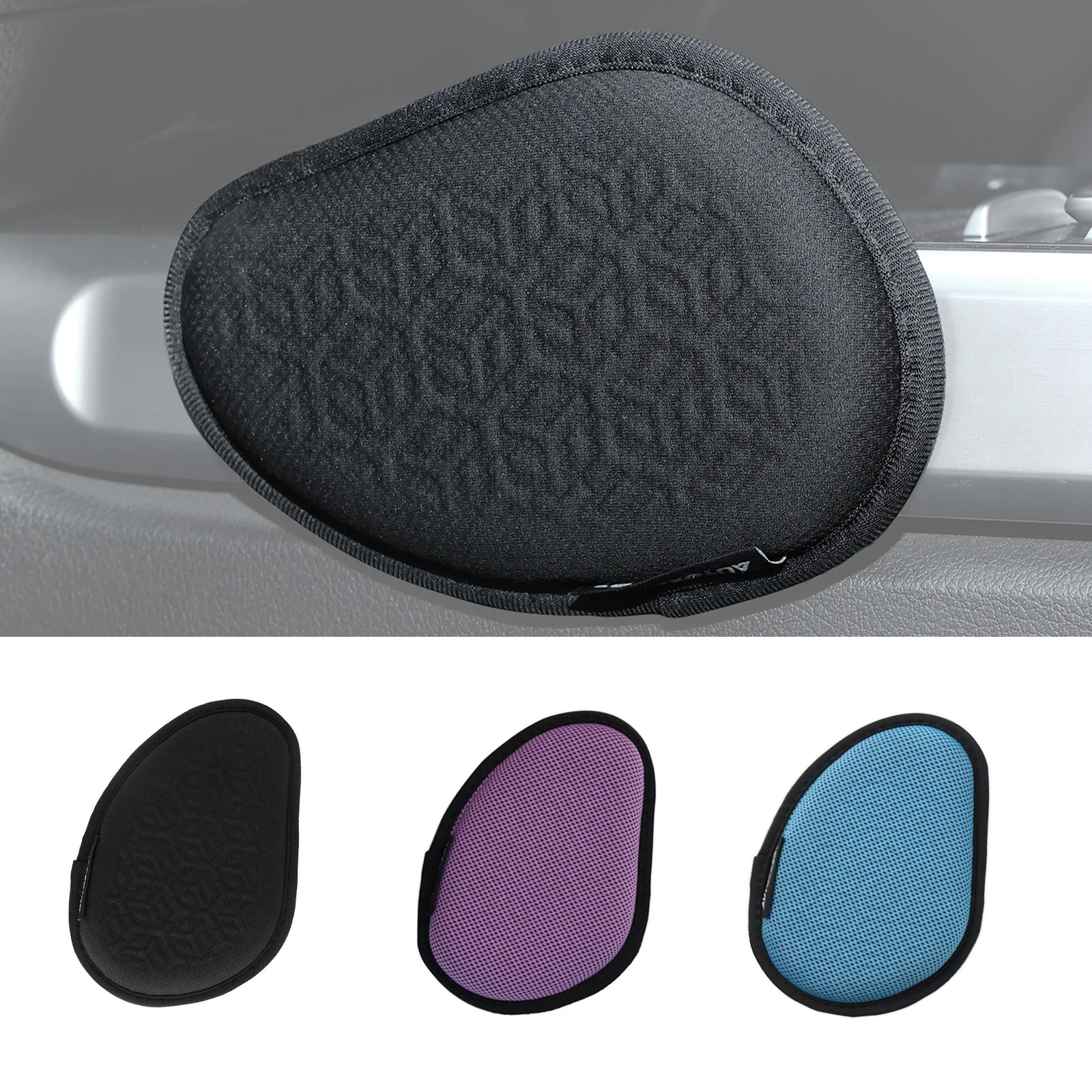 Cojín gel universal para rodilla en coche – soporte cómodo negro y azul