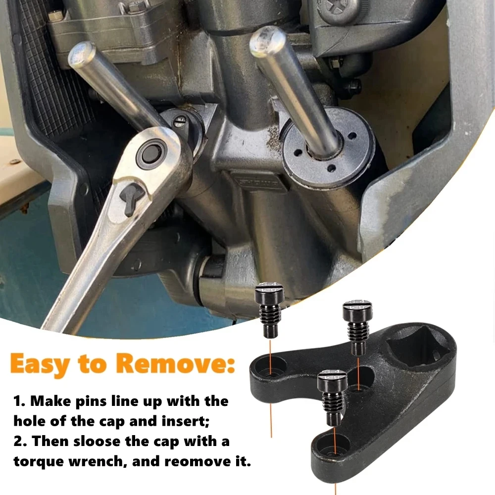 Juego de llaves para tapones hidráulicos de trim fueraborda Yamaha y Suzuki - imagen 4