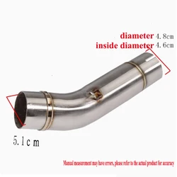 Tubo medio de escape en acero inoxidable para Honda CB400 - Slip-On