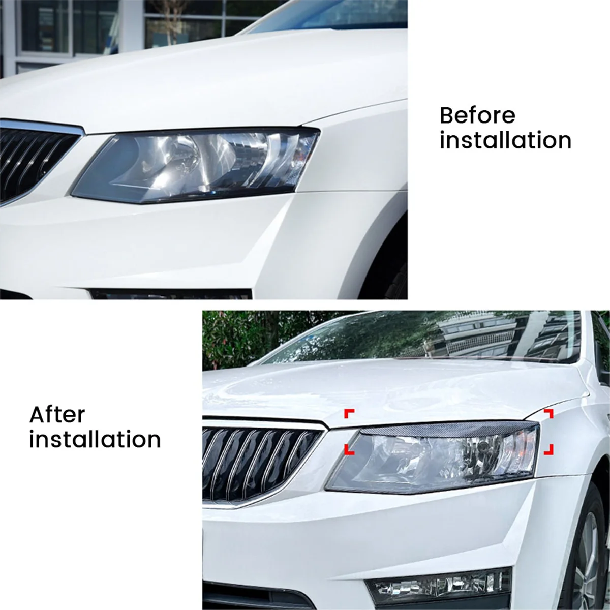 Embellecedor faro fibra carbono Skoda Octavia MK3 2015-2017 - imagen 4