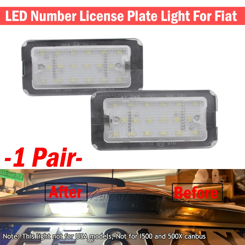 Luces LED CANbus blancas para matrícula Fiat 500 y Abarth