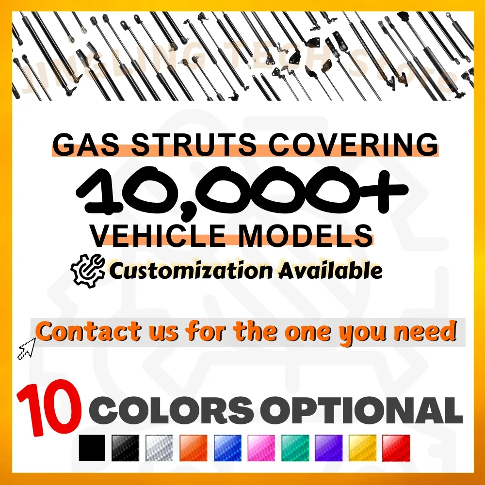 Cantidad (2) puntales de maletero para JMC Yuhu 3 5 para JMC Vigus para JMC Vigor 2012-2024 soportes de elevación de maletero de portón trasero amortiguadores de resortes de Gas - imagen 4