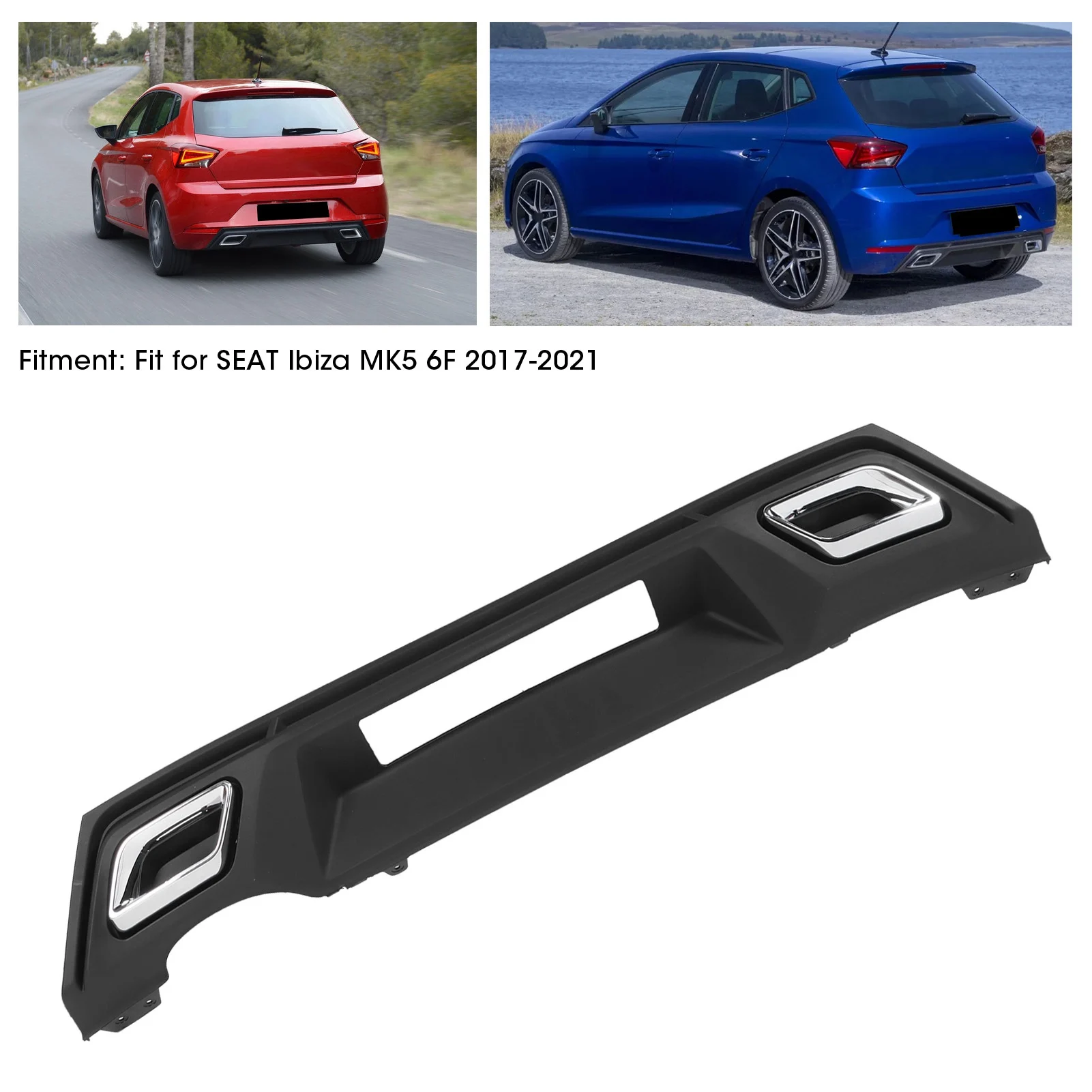 Difusor trasero SEAT Ibiza MK5 2017‑2021 – alerón inferior - imagen 5