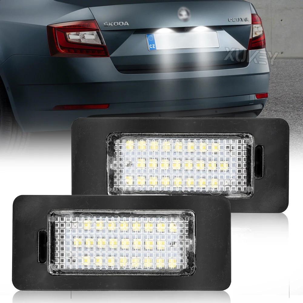 Luz LED de matrícula CANbus blanca Skoda Octavia Fabia Yeti Superb - imagen 2