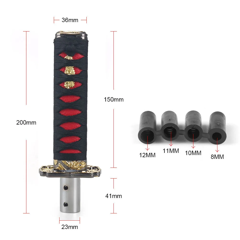 Universal JDM pomo de cambio Katana Samurai ponderado - imagen 2