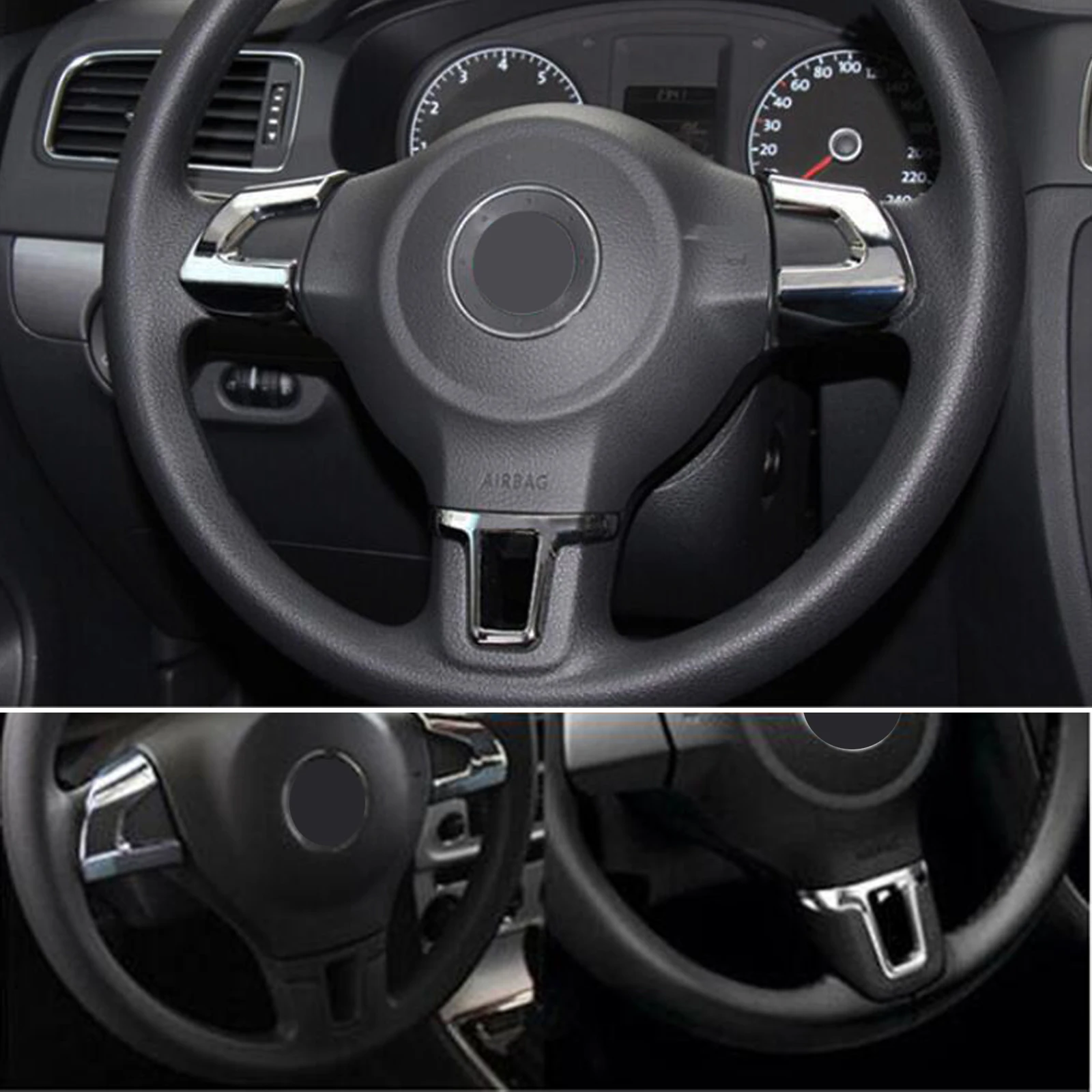 Embellecedor cromado para volante VW Golf VI, Bora, Jetta y Polo - imagen 5