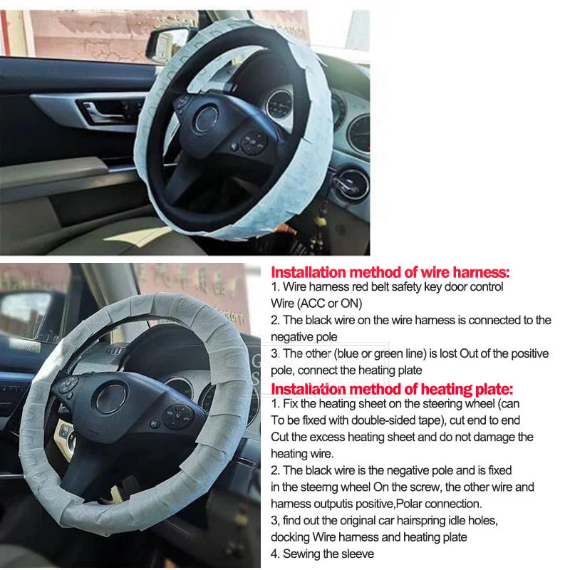Almohadilla térmica instalada en volante