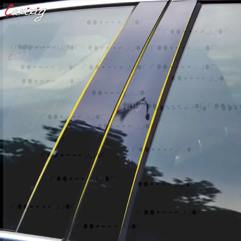 Cubierta de poste de pilares B C para ventana de coche, embellecedor de efecto espejo para Chery Omoda 5 2022-2024, columna de puerta, pegatina de PC negra brillante, 6 uds. - imagen 4