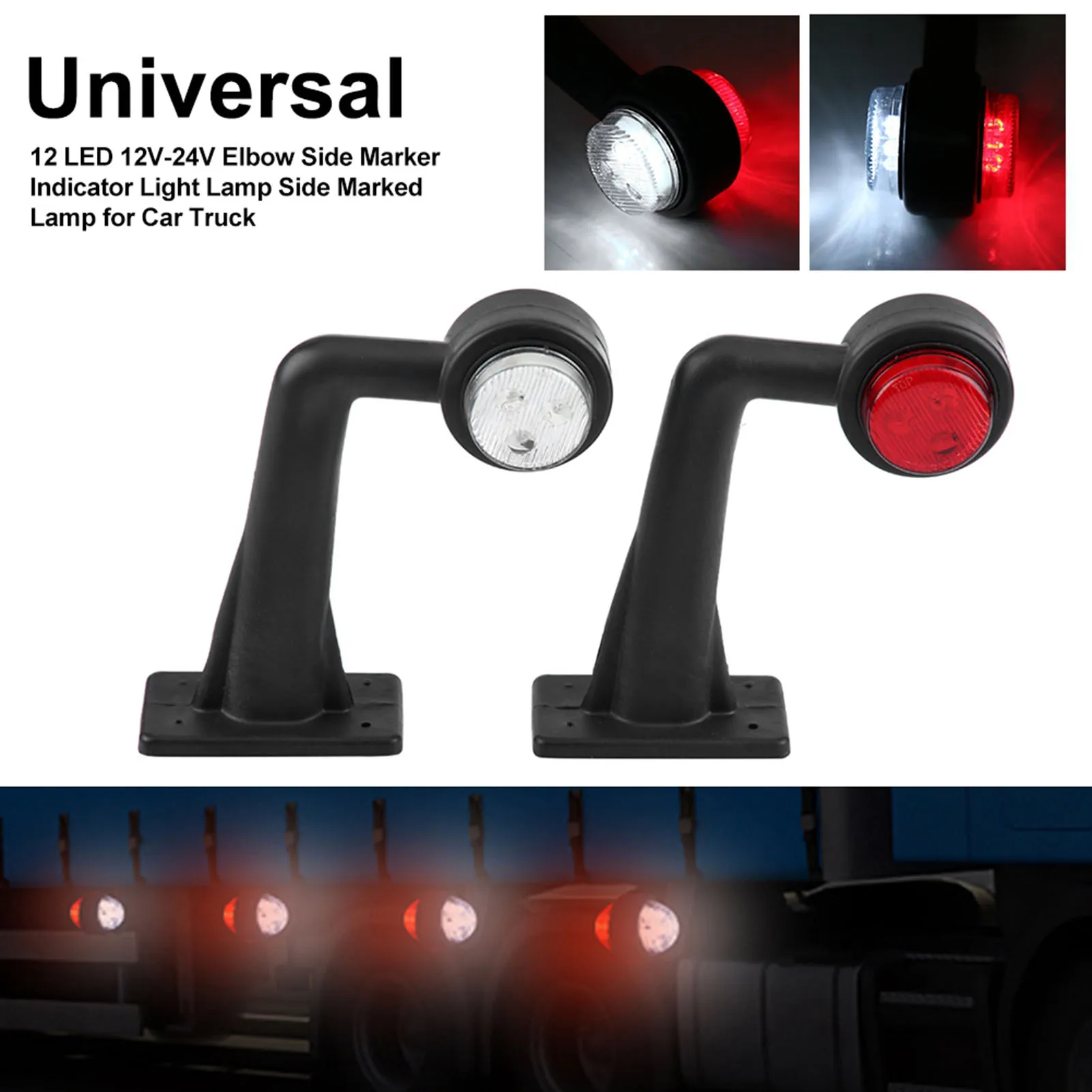 Lámpara marcador lateral LED para coche y camión