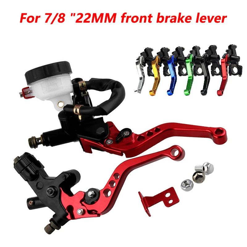 Kit de Palancas de Depósito de Cilindro Maestro de Freno de Embrague Ajustable Universal CNC para Motocicleta Yamaha Kawasaki