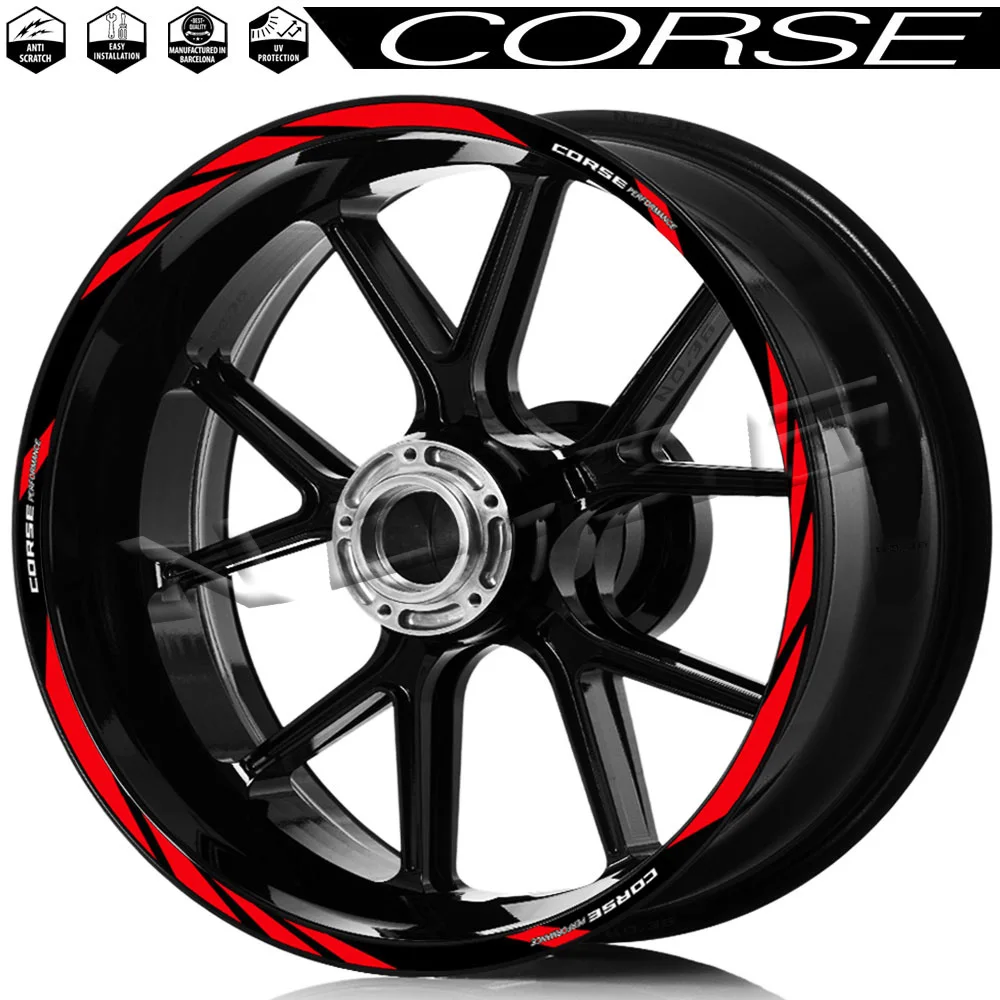 Pegatina reflectante rayas rueda moto Ducati Hypermotard 950 Diavel - imagen 4