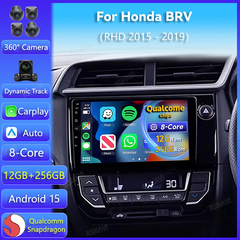 Radio Android para Honda BR-V 2015-2019 con CarPlay y pantalla 2K